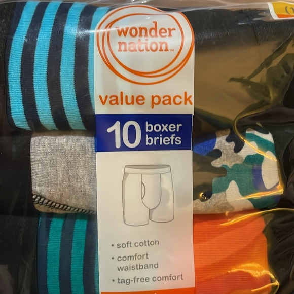 Wonder nation 10 pack boys boxer briefs underwear, multicolored - Picture 2 of 7